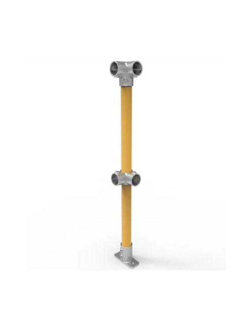 NoWeld Corner Post Surface Mount - Galvanised and Powder Coated Yellow