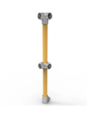 NoWeld Corner Post Vertical Mount - Galvanised and Powder Coated Yellow