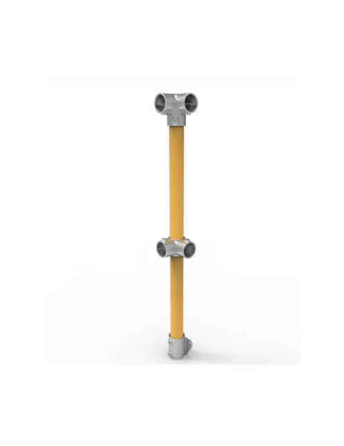 NoWeld Corner Post Vertical Mount - Galvanised and Powder Coated Yellow