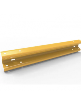 W-Beam Rail - for 1m Centres - Galvanised and Powder Coated Yellow