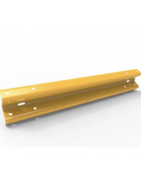 W-Beam Rail - for 2.5m Centres - Galvanised and Powder Coated Yellow