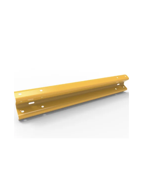 W-Beam Rail - for 2.5m Centres - Galvanised and Powder Coated Yellow