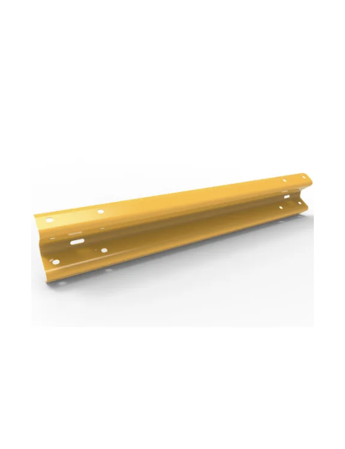 W-Beam Rail - for 2m Centres - Galvanised and Powder Coated Yellow