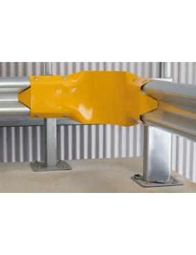 W-Beam - Fish Tail End Terminal - Galvanised and Powder Coated Yellow