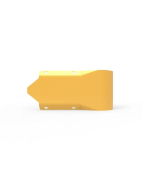 W Beam - Stubby Nose End Terminal - Galvanised and Powder Coated Yellow