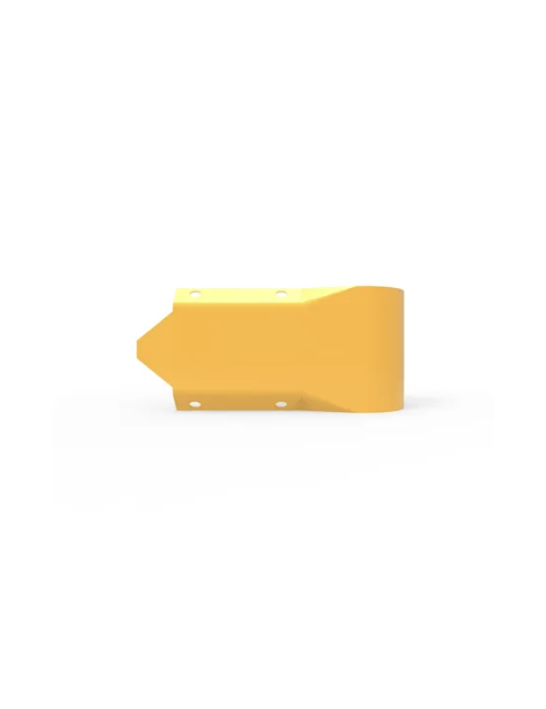 W Beam - Stubby Nose End Terminal - Galvanised and Powder Coated Yellow