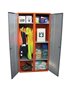 PPE Storage Cabinet - Double Door (with hanging rail)