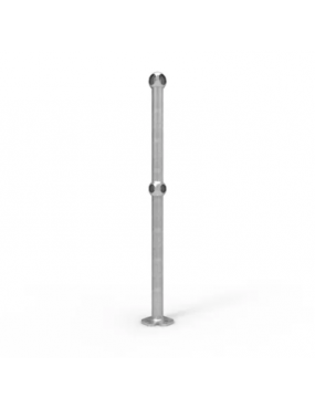 Ball Fence - Corner Post Surface Mounted - Galvanised