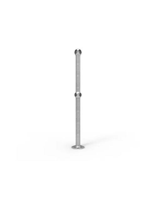 Ball Fence - Corner Post Surface Mounted - Galvanised