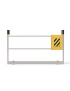 Ball Fence Roller Gate - 1500mm Opening - Powder Coated Safety Yellow