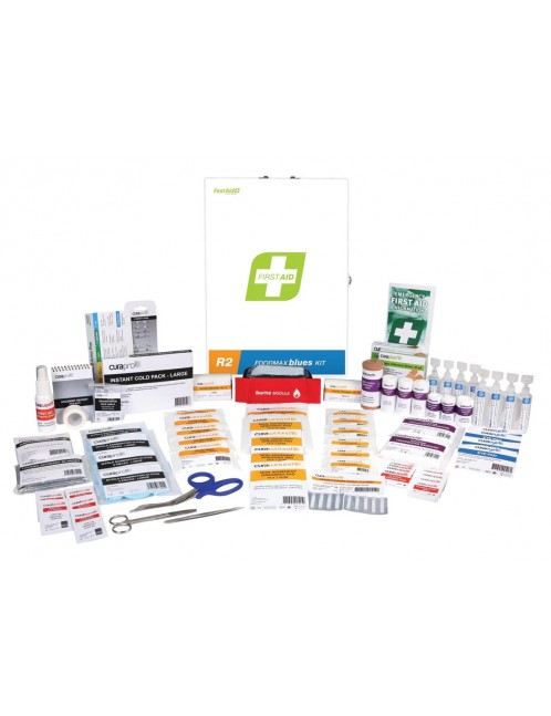 R2 Foodmax Blues First Aid Kit, Metal Wall Mount