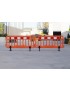 Plastic Fence Barrier with Rubber Foot 2000 x 1000mm-Hi-vis Orange with Reflective Panels