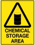 Caution Sign - Chemical Storage Area   Metal