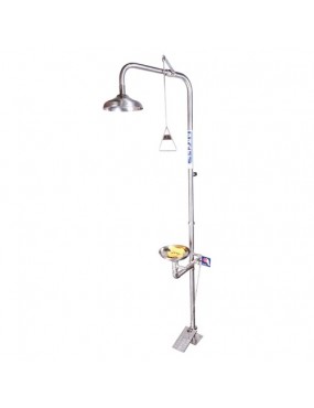 Combination 316SS Shower With Eye & Face Wash, Bowl & Foot Treadle