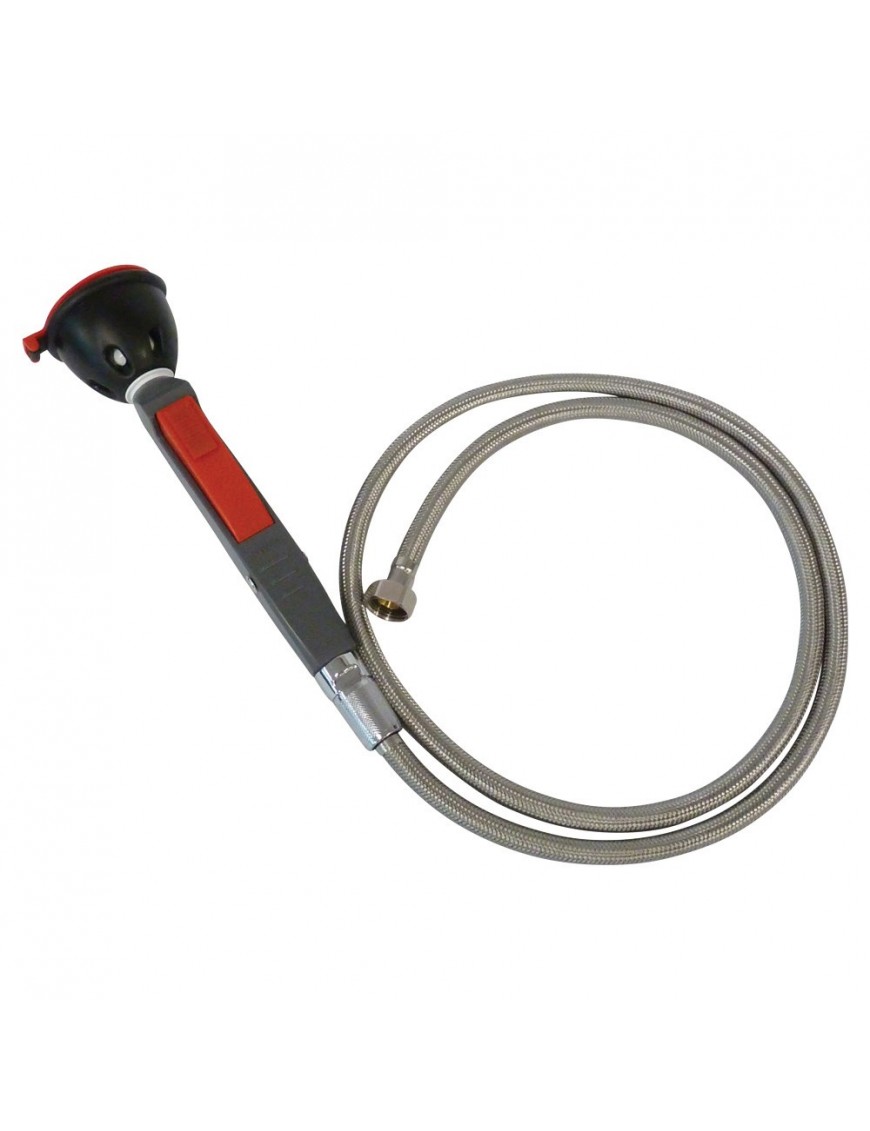 Laboratory Units - Hand Held Drench Hose Single Non Aerated Eye Wash 1.5M Hose