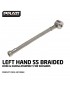 Left Hand SS Braided Hose & Elbow Assembly For Showers