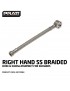 Right Hand SS Braided Hose & Elbow Assembly For Showers