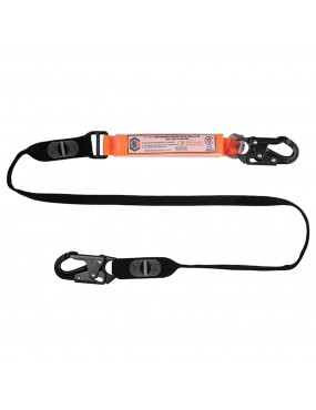 Elite Single Leg Shock Absorbing Webbing Lanyard With Hardware SN X2