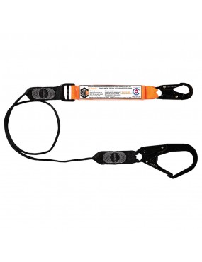 Elite Single Leg Shock Absorbing Webbing Lanyard With Hardware SN & SD