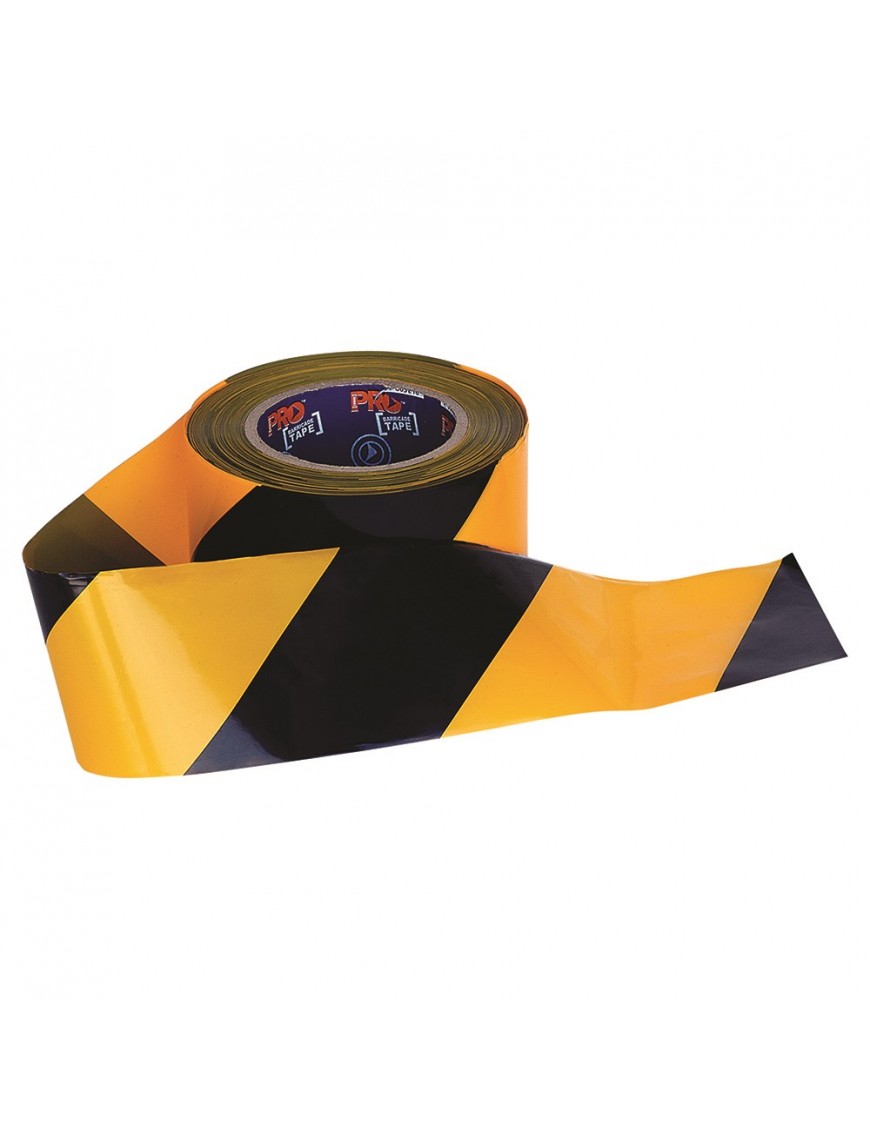 Barricade Tape - 100mx75mm Yellow / Black 5pk